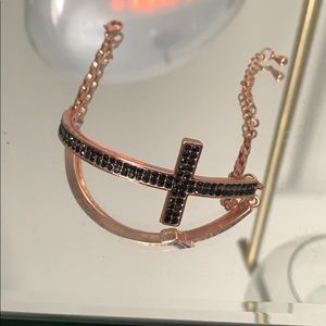 Rose Gold Cross Bracelet